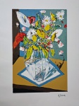 Márcio Schiaz, Motivo Floral, gravura 21/45, 70x50cm, sem moldura