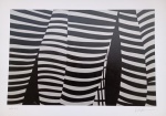 Kleber Ventura, Pernas listradas prateada, gravura 16/30, 50x70cm, sem moldura