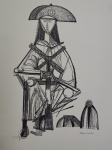 Aldemir Martins, Cangaceiro, gravura, tiragem 6/100, 50x36cm, Edição Póstuma, sem moldura