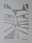Aldemir Martins, Gato Prateado, gravura, tiragem 9/100, 50x36cm, Edição Póstuma, sem moldura