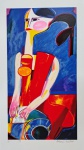Aldemir Martins, Rendeira, gravura, PI, Edição Póstuma, 61x34cm, sem moldura