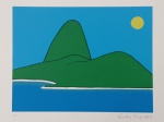 Carlos Furtado, Pão de Açúcar verde, serigrafia, tiragem 47/50, 35x26cm, sem moldura