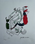 José Antonio da Silva, São Jorge, gravura, tiragem 37/100, Edição Póstuma, 36x29cm, sem moldura