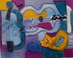 Asfaduroff Nibbes, Composição, Óleo sobre tela, 24x30cm, 2024, sem moldura