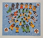 Antonio Poteiro, Ciranda, gravura, tiragem 79/100, Edição Póstuma, sem moldura, 70x80cm, Edição Autorizada pelo filho do artista Sr. Valdir Batista de Sousa e impressa pela Arte Prints