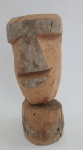 J. Bezerra, Cabeça, escultura de madeira com base, 25x11x8cm
