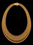 H.STERN - Colar Filamentos em ouro amarelo, contrate 750 K e da joalheria. Fecho com três diamantes.
