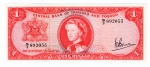 Cédula Trinidad e Tobago - 1 Dolar 1964-1969 - P-26 Sob/Fe -  Elizabeth II.