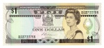 Cédula Fiji - 1 Dolar 1987 - P-86a FE - Série: Banco Central de Fiji; Primeira Edição - Elizabeth II.