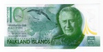 Cédula Ilhas Malvinas ( Ilhas Falkland ) - 10 Libras 2025 - Fe Polimero - Rei Charles III