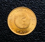 Moeda Tonga - 10 Paanga 1980 - Km-64 - Ouro (.917) - 0,4 g - 10 mm - Comemorativa Fao -Promoção das mulheres rurais.