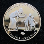 Moeda Alemanha - 10 Euros 2014 - Km-328A Proof FC - Prata (.625) - 16 g -32,5 mm - Comemorativa João e Maria - Série: 200 Anos de Contos de Fadas dos Irmãos Grimm.