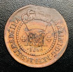 Cobre do Brasil - XX Reis 1786 - C-344 2º Tipo Coroa Alta - com Carimbo de Escudete - Colonia D. Maria I - Muito Bonita - Excelente Conservação