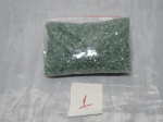 Lote de aproximadamente 680 gramas de pedras verdes para decoração.
