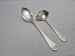 Colher de arroz e concha de molho em prata 90 Fracalanza. Medindo colher 25,5cm de comprimento, concha 18cm de comprimento.