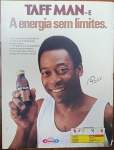 Propaganda Vintage Pelé Taff Man-E Yakult Anos 80/90  Revista Original