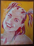 Matéria Vintage Xuxa com Ilustração Pop Art Newton Mesquita (Página Dupla)REPORTAGEM COMPLETA