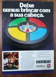 Propaganda Histórica de Lançamento Jogo Eletrônico Genius Estrela  c. 1980