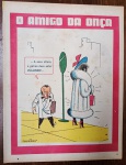 Página Original de Charge Vintage - O Amigo da Onça (Péricles) - Temática Rua / FlagranteDescrição: Rara e divertida página avulsa original contendo a célebre charge "O Amigo da Onça", criada pelo genial cartunista Péricles de Andrade Maranhão. A cena ilustra o personagem andando na calçada ao lado de uma mulher muito elegante vestindo um casaco de pele, disparando sua clássica ironia: "- A essa altura, a patroa deve estar VIAJANDO!...". Item autêntico e genuíno da era de ouro da Revista O Cruzeiro, ideal para colecionadores de quadrinhos nacionais, entusiastas do humor gráfico retrô ou para projetos de enquadramento decorativo vintage. Produto em papel (notícia original, não é cópia ou reprodução)