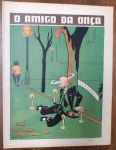 Página Original de Charge Vintage - O Amigo da Onça (Péricles) - Temática Despacho / Praça PúblicaDescrição: Rara e espetacular página avulsa original contendo a célebre charge "O Amigo da Onça", criada pelo genial cartunista Péricles de Andrade Maranhão. A cena, ambientada em uma praça pública durante a noite, usa o humor visual característico do autor para mostrar as consequências cômicas e desastrosas de uma intervenção do personagem principal. Item autêntico e genuíno da era de ouro da Revista O Cruzeiro, ideal para colecionadores de quadrinhos nacionais, entusiastas do humor gráfico retrô ou para projetos de enquadramento decorativo vintage de alto nível. Produto em papel (não é cópia ou reprodução)
