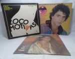 Disco de Vinil LP - Conjunto com 3 LPs, incluindo as novelas Locomotivas e Pantanal e um LP de intérpretes diversos, em bom estado.