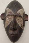 ARTE AFRICANA - MÁSCARA DE ETNIA IJO (IJAW) EM MADEIRA ENTALHADA E PATINADA MEDIDAS: 30,5 CM X 18,5 CM .