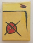 MIRA SCHENDEL - OST  , ASSINADO E DATADO 80 NO  VERSO. MEDIDAS: 40 CM X 29 CM . CHASSIS SEM MOLDURA