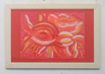 JORGE GUINLE "ABSTRATO" GUACHE SOBRE PAPEL ASSINADO CIE , DATADO 80 NO CID . MEDIDAS: 32 CM X 44 CM . MOLDURA  COM VIDRO