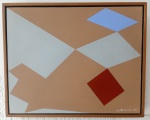 JUDITH LAUAND "GEOMÉTRICO "  OST DATADO 1983 ASSIANDO CID E VERSO  MEDIDAS : 50 CM X 40 CM EMOLDURADO
