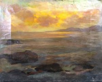 ASSINATURA NÃO IDENTIFICADA (ESCOLA EUROPEIA) - "MARINHA" O.S.T, ASSINADO  C.I.D, CERCA 1900. MEDIDAS:  41 CM X 51CM .( APRESENTA DOIS DISCRETOS RESTAUROS.)