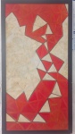 DIMANTAS - ACRILICA SOBRE PLACA , "GEOMÉTRICO" ASSINADOE  DATADO 2008 NO VERSO . MEDIDAS : 120 M X 60 CM . (NECESSITA RESTAURO )