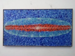TOMIE OHTAKE - ABSTRATO , OST ASSINADO E DATADO 87 CID E VERSO . MEDIDAS: 80 CM X 1,48 M . MOLDURA ESTILO BAGUETE ( ATRIBUÍDO)