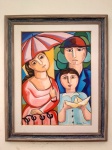CÍCERO DIAS - FAMÍLIA  OST ASSINADO CID - MEDIDAS: 78 CM X 58 CM .EMOLDURADO
