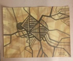ROBERTO BURLE MARX - TÉCNICA MISTA SOBRE PAPEL ASSINADO E DATADO 87 NO CID . MEDIDAS: 50 CM X 66 CM . SEM MOLDURA
