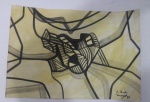 ROBERTO BURLE MARX - TÉCNICA MISTA SOBRE PAPEL ASSINADO E DATADO 87 NO CID . MEDIDAS: 33 CM X 48CM . SEM MOLDURA