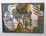 ROBERTO BURLE MARX - IMPRESSÃO GRÁFICA SOBRE PANNEAUX . ASSINADO E DATADO 89 NO CID . MEDIDAS : 1,03 M CM X 1,45 M . MOLDURA ESTILO BAGUETE