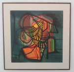 ROBERTO BURLE MARX - OST ASSINADO E DATADO 86 NO CID E VERSO. MEDIDAS DA OBRA  : 68 CM  X 68 CM . EMOLDURADO