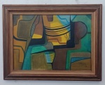 ROBERTO BURLE MARX - OST ASSINADO E DATADO 89 NO CID  . MEDIDAS :63 CM X 83 CM. MOLDURA EM MADEIRA