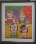 ANTONIO BANDEIRA - TÉCNICA MISTA SOBRE PAPEL , ASSINADO E DATADO 11-4-1951 CID . MEDIDAS : 57 CM X48 CM . MOLDURA COM PROTEÇÃO EM VIDRO .
