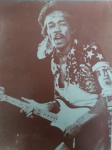 FOTOGRAFIA GUITARRISTA JIMI HENDRIX . MEDIDAS: 35 CM X 27  . SEM MOLDURA