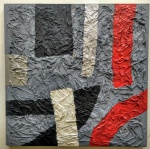 QUADRO - TÉCNICA MISTA SOBRE MADEIRA ,ASSINATURA NÃO IDENTIFICADA . MEDIDAS: 1,20 M. X 1,20 M . ( OBRA NECESSITA DE PEQUENOS RESTAUROS , VIDE FOTOS ANEXADAS )