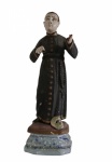 Arte Sacra Sec. XIX, São Ivo, madeira policromada e dourada. No estado.Mede:20cm