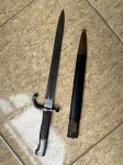Antiga BAIONETA para MAUSER M908 do fabricante WEYERSBERG KIRSCHBAUM & Co. SOLINGEN. Cabo de madeira