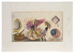 Suzana Levy (Rio de Janeiro, 1937  Rio de Janeiro, 2023). Técnica mista sobre papel representando cena festiva popular com figuras, instrumentos e elementos lúdicos em composição de cores suaves e traço expressivo. Assinado e datado 1992 no canto inferior direito. Sem moldura. Medida total 36cm x 51cm.