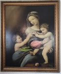 TÂNIA SAD 2001- Óleo sobre tela , assinatura no canto inferior direito, tema Madonna. Obs: Retirada pelo comprador. Medida: 115x95.