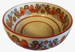 BOÊMIA - Bowl em porcelana pintado artesanalmente em tema de fauna e flora. Medida: altura 6 cm diâmetro 14 cm.