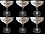 Lote com seis taças em cristal Saint Louis para marguerita. Medida: altura 11 cm  diâmetro 10 cm. 