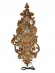 Monumental palma de altar período barroco  entalhada manualmente em madeira e eletrificada medidas 132 x 56 cm retirada pelo comprador
