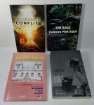 LOTE COM 3 LIVROS + 1 GUIA DA CIDADE DE PORTO FELIZ.*O GRANDE CONFLITO ELLEN G. WHITE - 287 PAGINAS. * UM SACI PASSOU POR AQUI - OLIVEIRA CASTRO - 160 PÁGINAS. * AMÓS OZ - O MONTE DO MAU CONSELHO 276 PÁGINAS - TODO EM PORTUGUÊS - TRADUÇÃO DO HEBRAICO DE PAULO GEIGER 