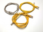 LOTE COM 3 CABOS DE REDE FEITOS COM CONECTORES RJ45